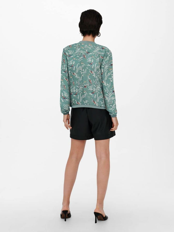 ONLY Damen Onlvic Bomber Jacket AOP Ptm Bomberjacke 34 Chinois Green, 34 Chinois Green