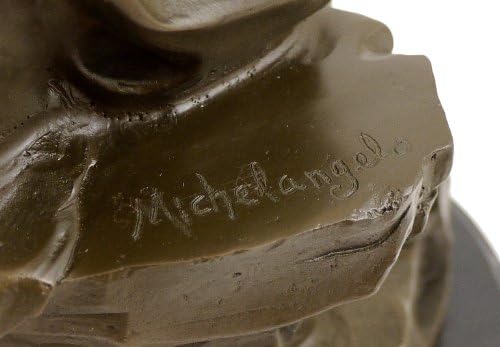 Kunst &amp; Ambiente - Römische Bronzefigur - Pietà (1499) - signiert - Michelangelo Skulptur - Echte Br