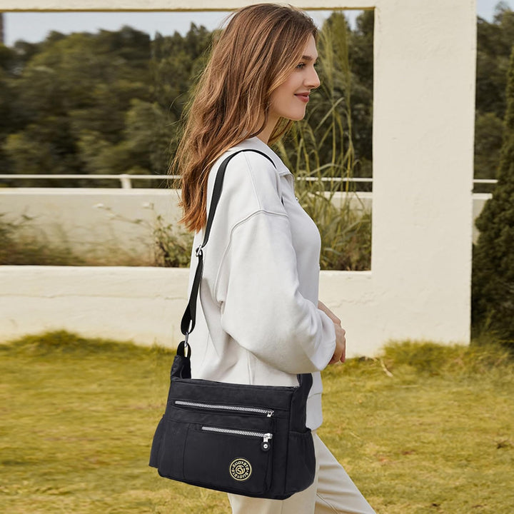 NICOLE & DORIS Damen Umhängetasche Lässige Schultertasche Frauen Handtasche Reissverschluss Tasche m