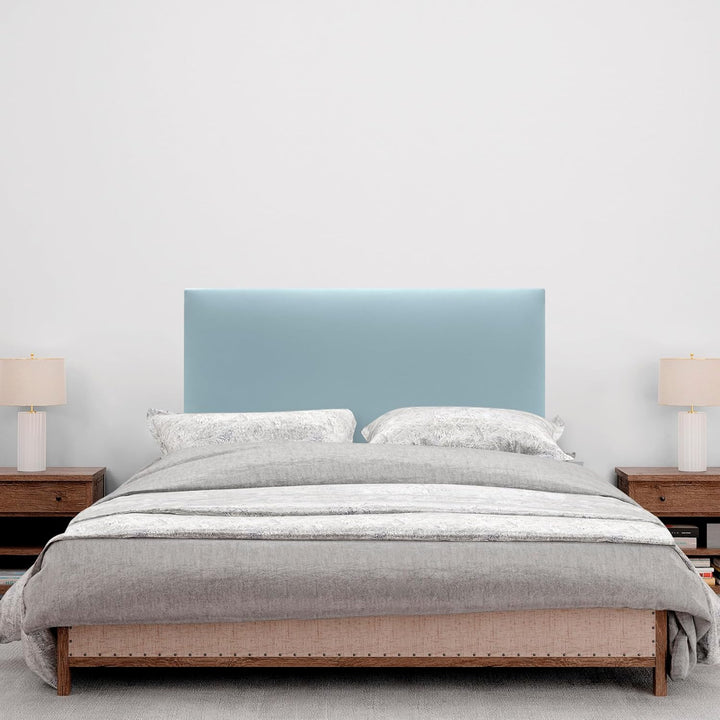 DHOME Kopfteil aus Kunstleder oder Stoff AQUALINE Glattes gepolstertes Kopfteil Luxusbett Kopfteil (