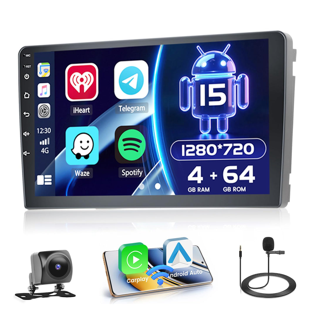 Hikity [4+64GB] Android 15 Autoradio für Opel Astra H/Zafira B/Corsa C D 2006-2010 Radio CarPlay And