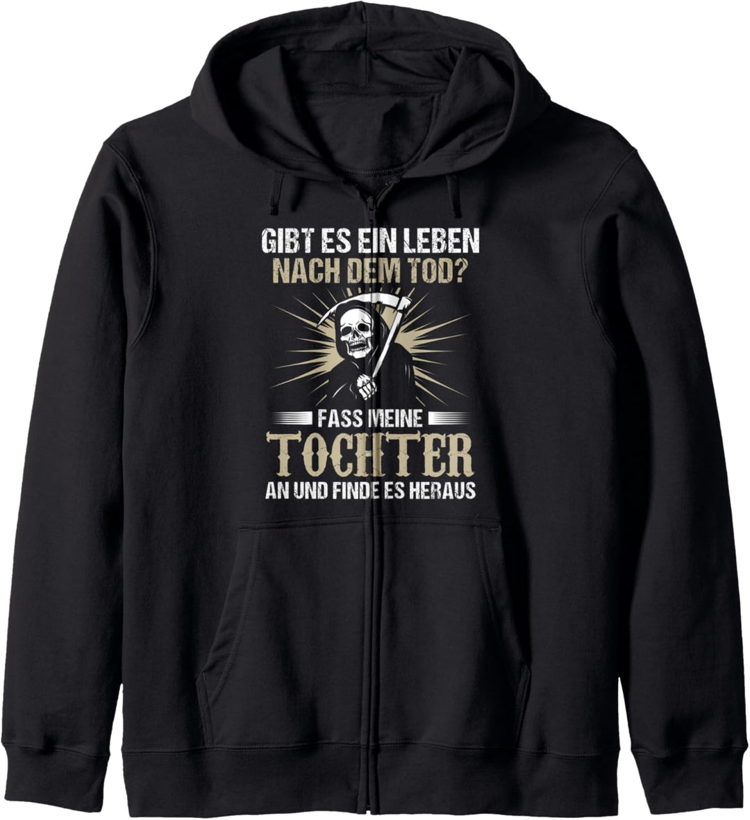 Gibt es ein Leben nach dem Tod Vater Papa Tochter Geschenk Kapuzenjacke