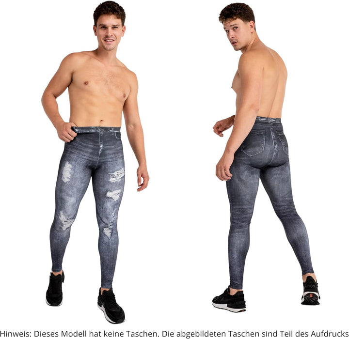 Kapow Meggings - Die originalen Männer Leggings S Black Jean Johnny, S Black Jean Johnny