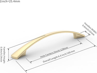 FURNIWARE 10 Stück Griffe, 128mm Lochabstand Möbelgriffe Schrankgriffe Küchengriffe Griffe Möbel Sch
