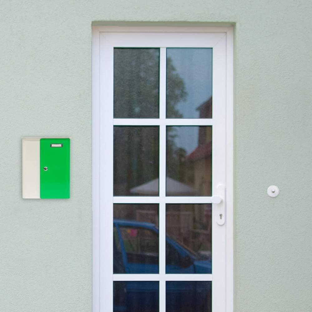 Rottner Briefkasten Splashy (Weiss NeonGrün), Weiss Neongrün