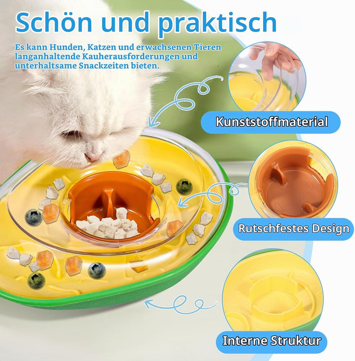 Avocado Interaktives Hundespielzeug, Leckerli-Spender Wackelspielzeug für Hunde, auslaufsicheres Wel