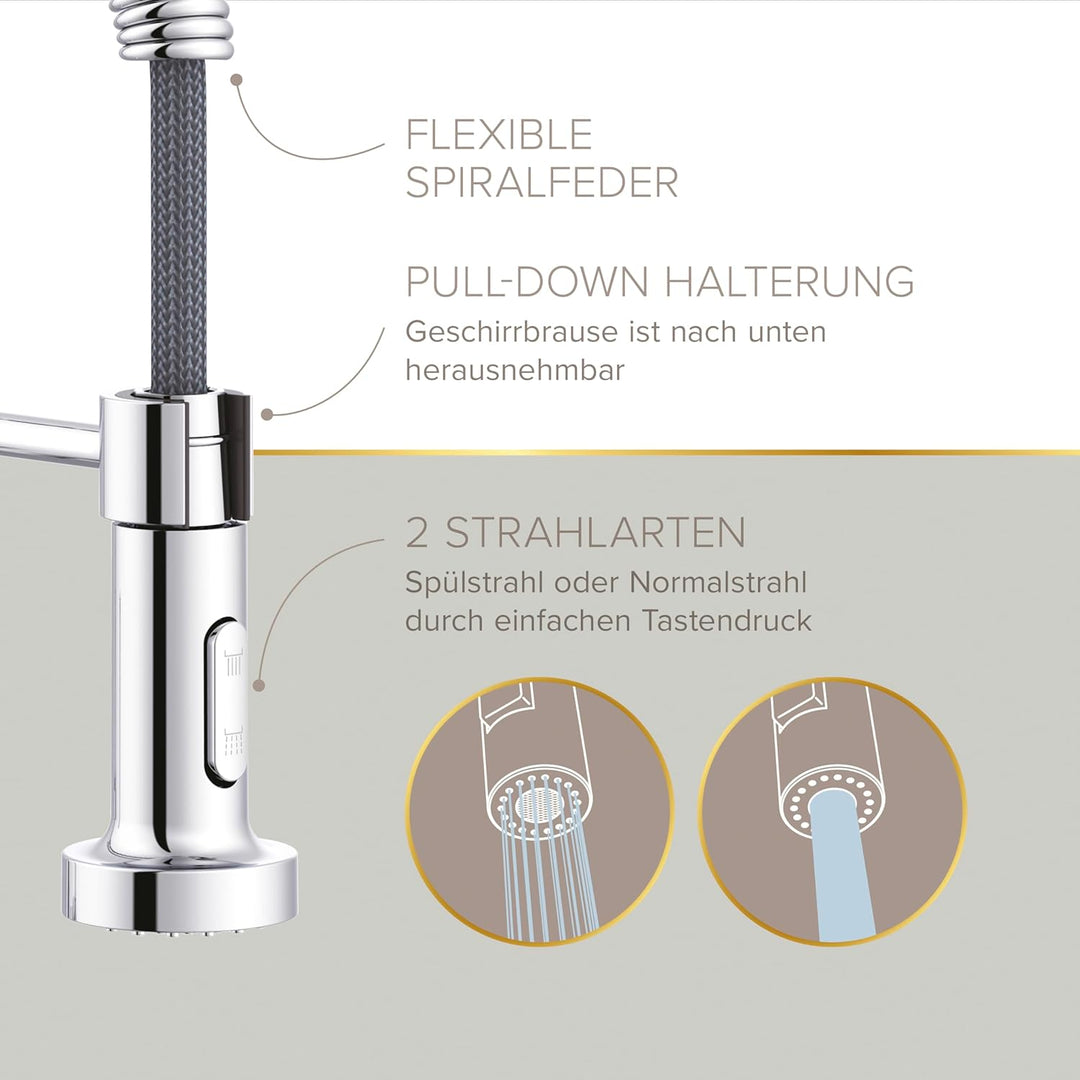 Lenz NOVA Küchenarmatur chrom 46070902, Chrom