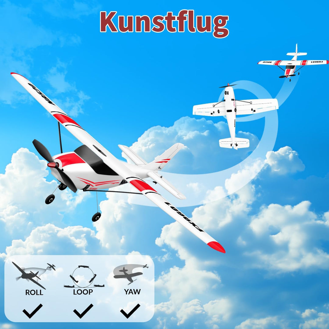 Hawk’S Work RC-Flugzeug Cessna 530mm, 4 Kanal Ferngesteuertes Flugzeug RTF, Bürstenloser Motor 6-ach