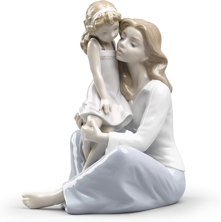 LLADRÓ Figur Mamas Kleines Mädchen. Mutter. Porzellan.
