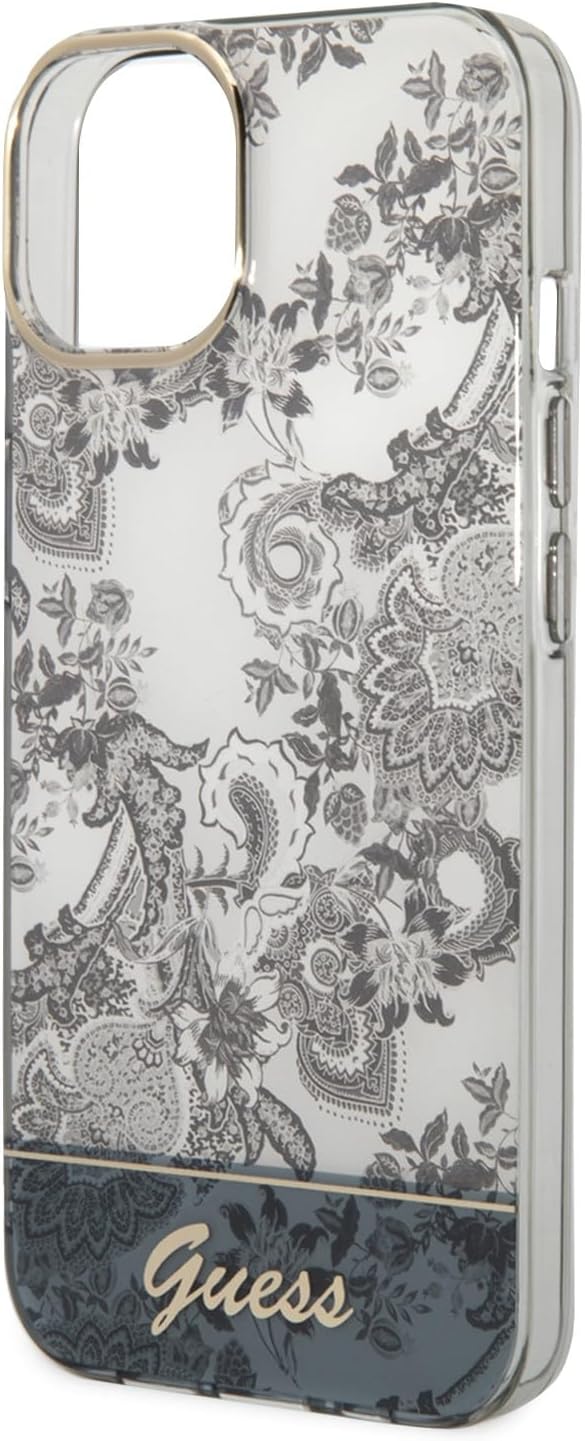 Guess GUHCP14MHGPLHG Hülle für iPhone 14 Plus 6,7" grau/Grey hardcase Porcelain Collection