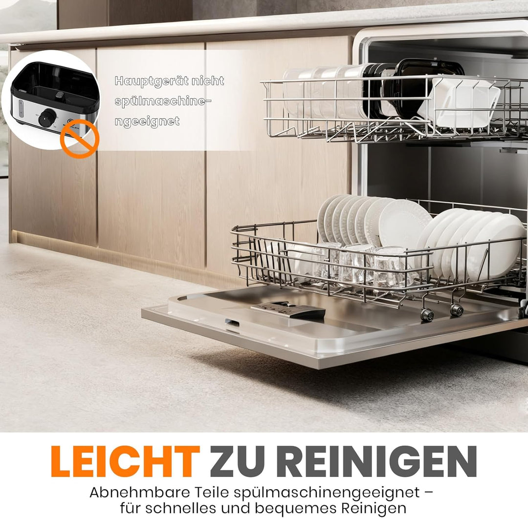 Dampfgarer Elektrisch 950W 3 Schichten 9L Kapazität Mit 60 Min Timer Antihaft Heizplatte Spülmaschin