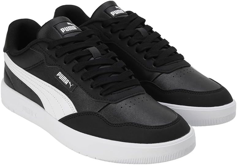 PUMA Herren Court Ultra Lite Sneaker 37 EU Puma Black Puma White Puma Silver, 37 EU Puma Black Puma