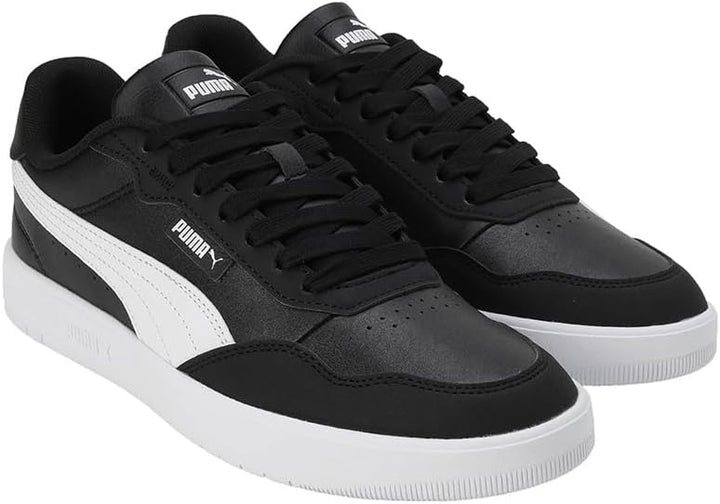 PUMA Herren Court Ultra Lite Sneaker 37 EU Puma Black Puma White Puma Silver, 37 EU Puma Black Puma