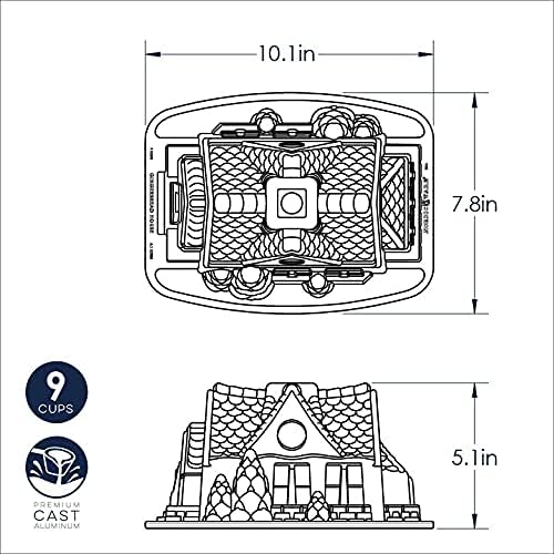 Nordic Ware Backform, Aluminiumguss, Silber, 13x25x19,1cm