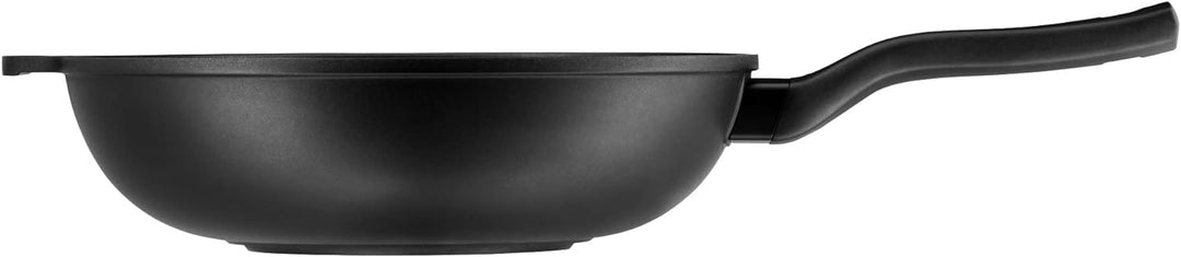 WMF Permadur Premium Wokpfanne 30 cm Induktion, Glasdeckel mit Dampföffnung, Wok Aluminium beschicht