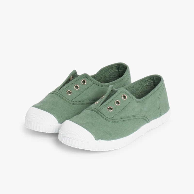 Pisamonas Leinwand-Sneakers Ohne Schnürsenkel Mit Gummispitze Farn 21 EU, Farn 21 EU