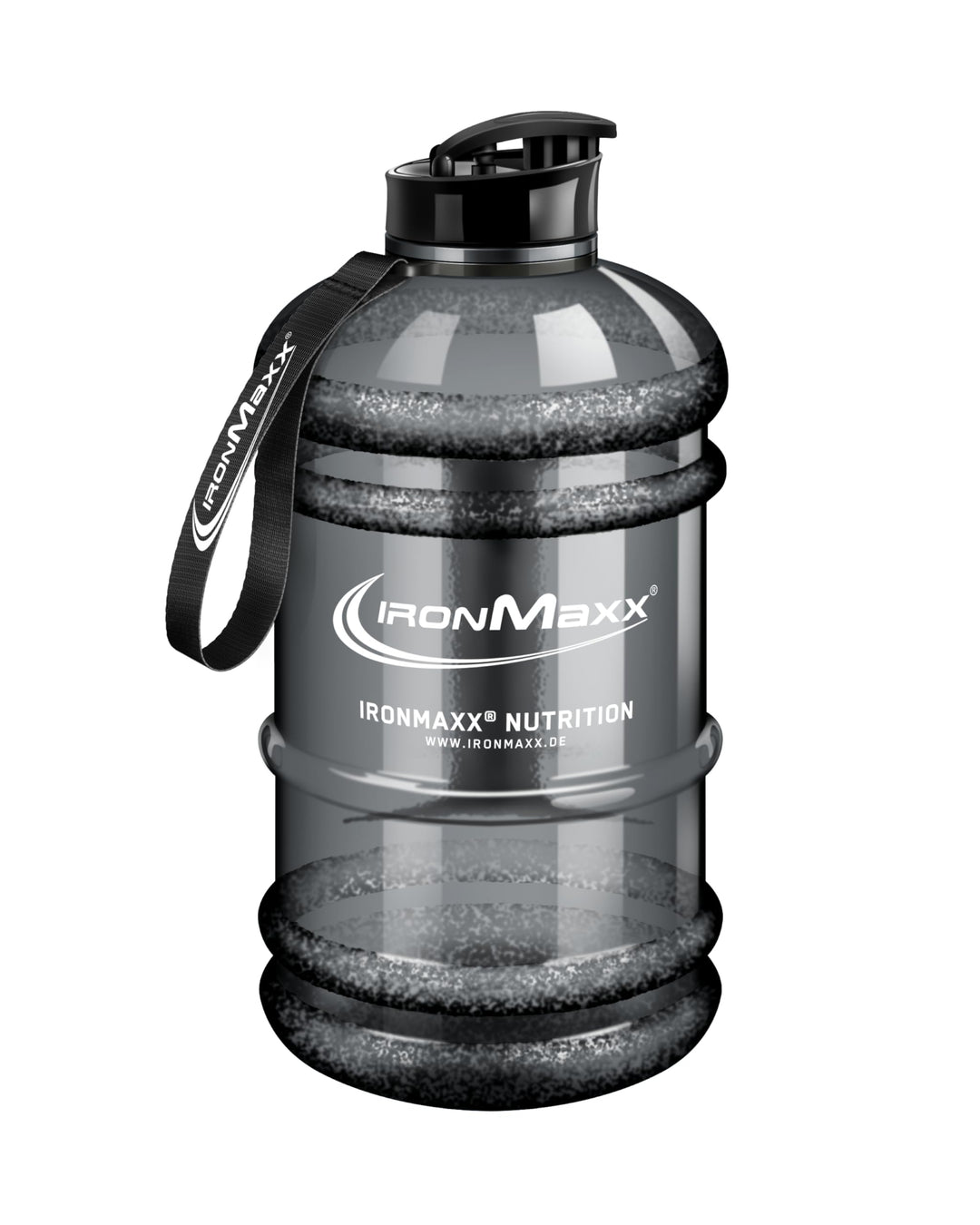 IronMaxx Water Gallon - Grau 2200ml | BPA & DEHP frei | auslaufsichere Trinkflasche mit Messskala |