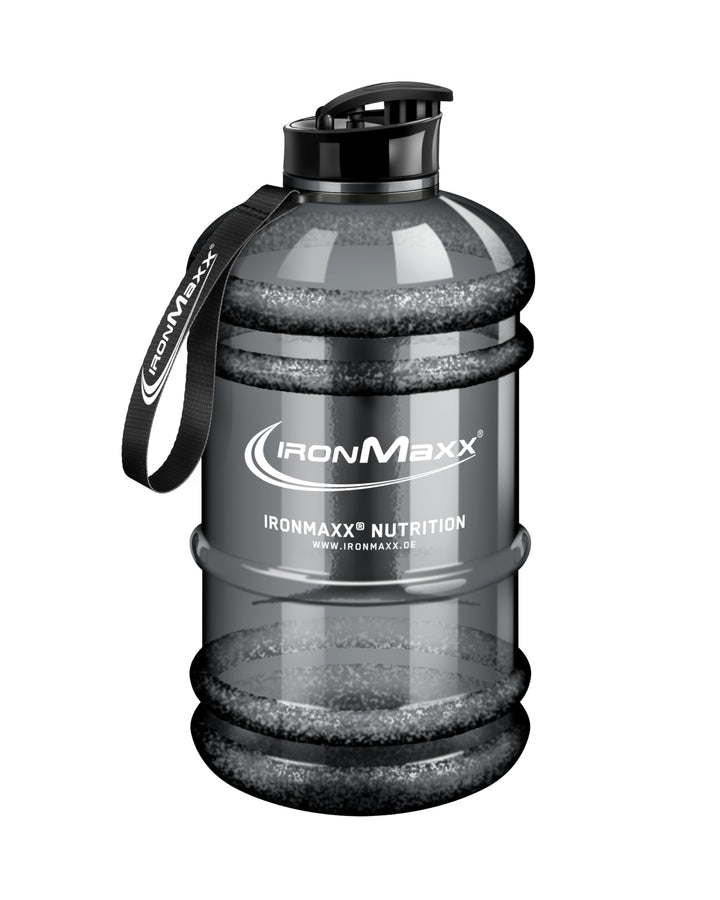 IronMaxx Water Gallon - Grau 2200ml | BPA & DEHP frei | auslaufsichere Trinkflasche mit Messskala |
