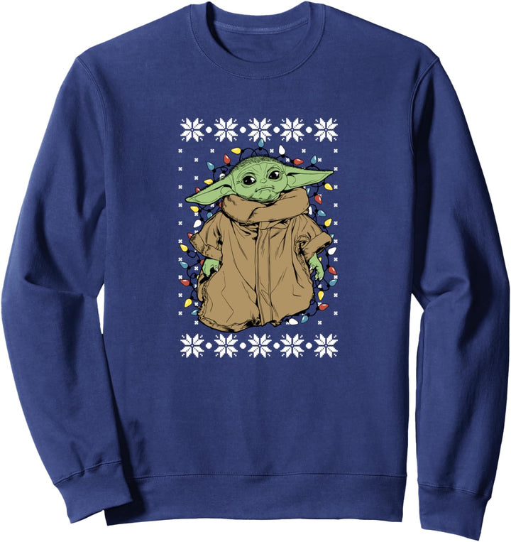 Star Wars The Mandalorian The Child Christmas Lights Sweatshirt
