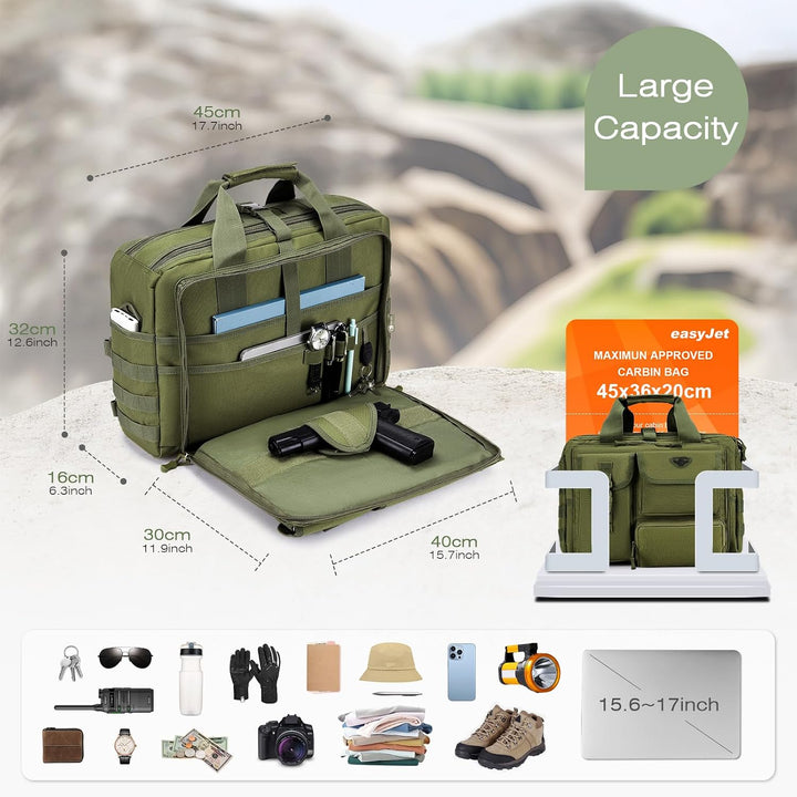 SPAHER Arbeitstasche Laptoptasche 14/15.6/17.3 Zoll Messenger Bag Herren Pilotentasche Aktentasche T