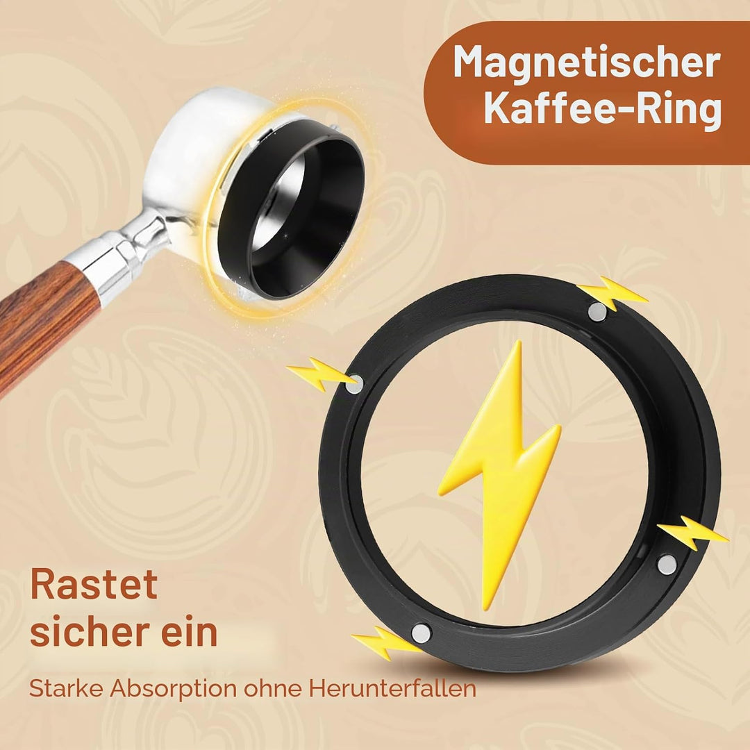 49 mm magnetischer Dosiertrichter Espressokocher Dosierring Trichter verstellbares kontinuierliches