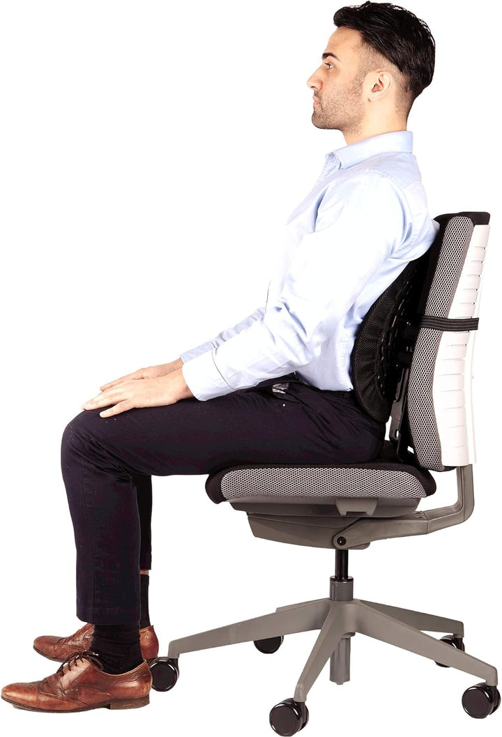 Fellowes Rückenstütze Back Angel - ergonomisches Rückenkissen für Bürostühle - zwei Flügel für indiv