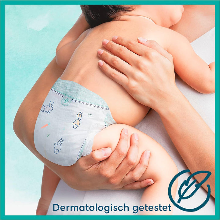 Pampers Baby Windeln Grösse 2 (4-8 kg) Harmonie, HALBMONATSBOX, Sanfter Hautschutz Und Pflanzenbasie