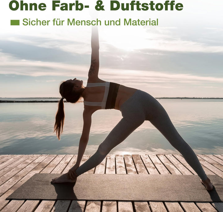 bio-chem Yogamatten-Reiniger - 4x 750 ml inkl. Mikrofasertuch - für Kunststoff- Kork und Textilmatte