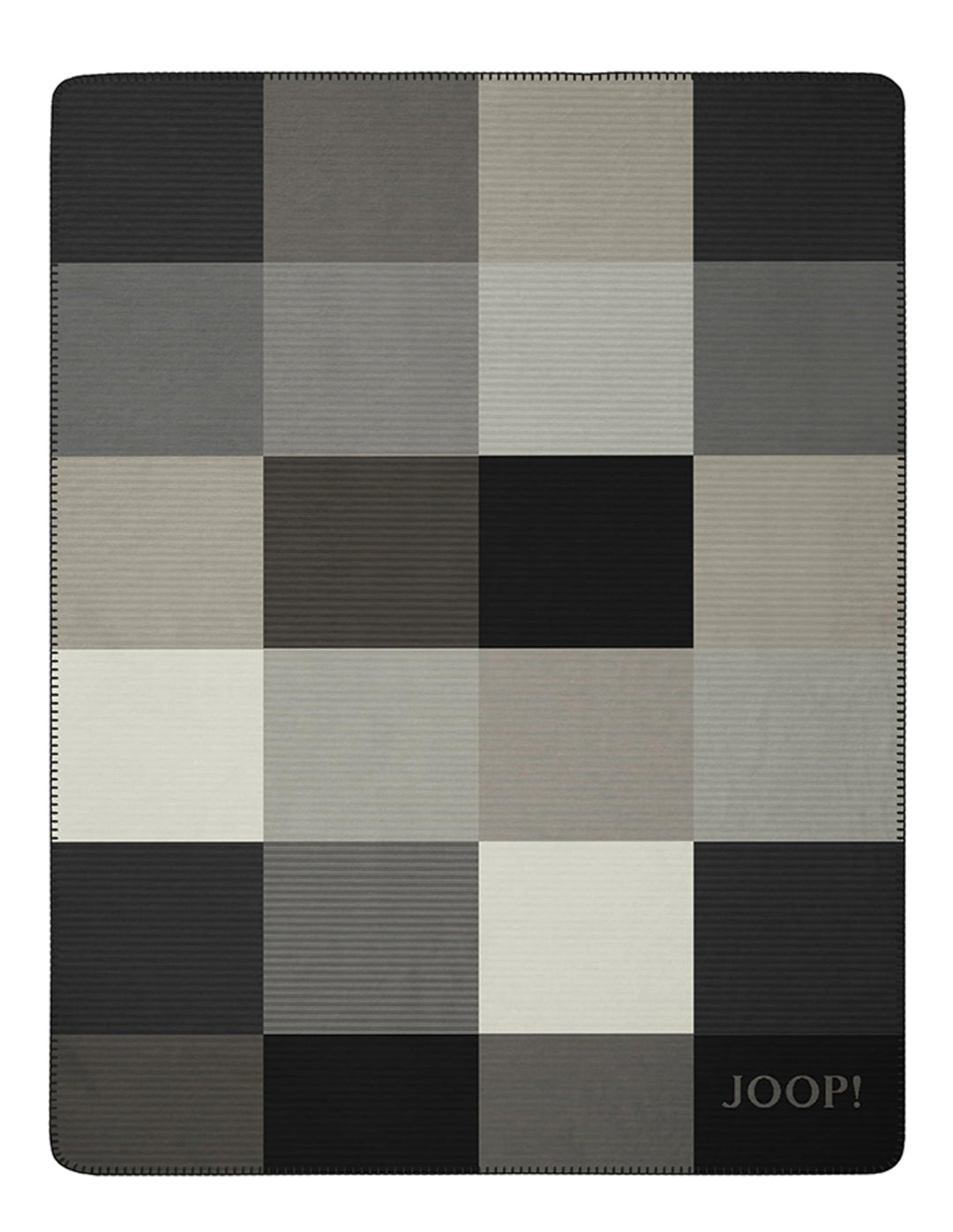 Joop! Wohndecke Mosaic Baumwollmischung schwarz-Natur Grösse 150x200 cm