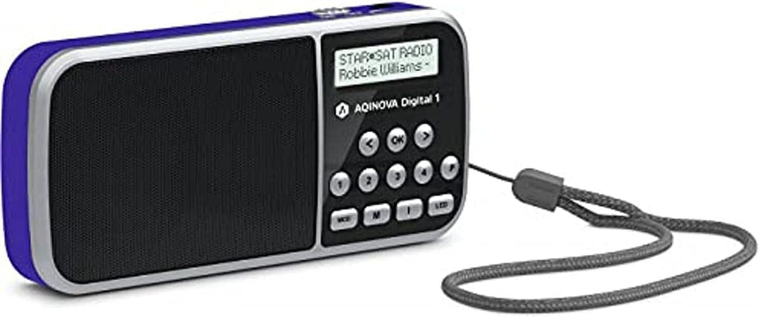 AQINOVA Digital 1 – portables DAB+/UKW Radio (LCD-Display, Favoritenspeicher, Direktwahltasten, Kopf
