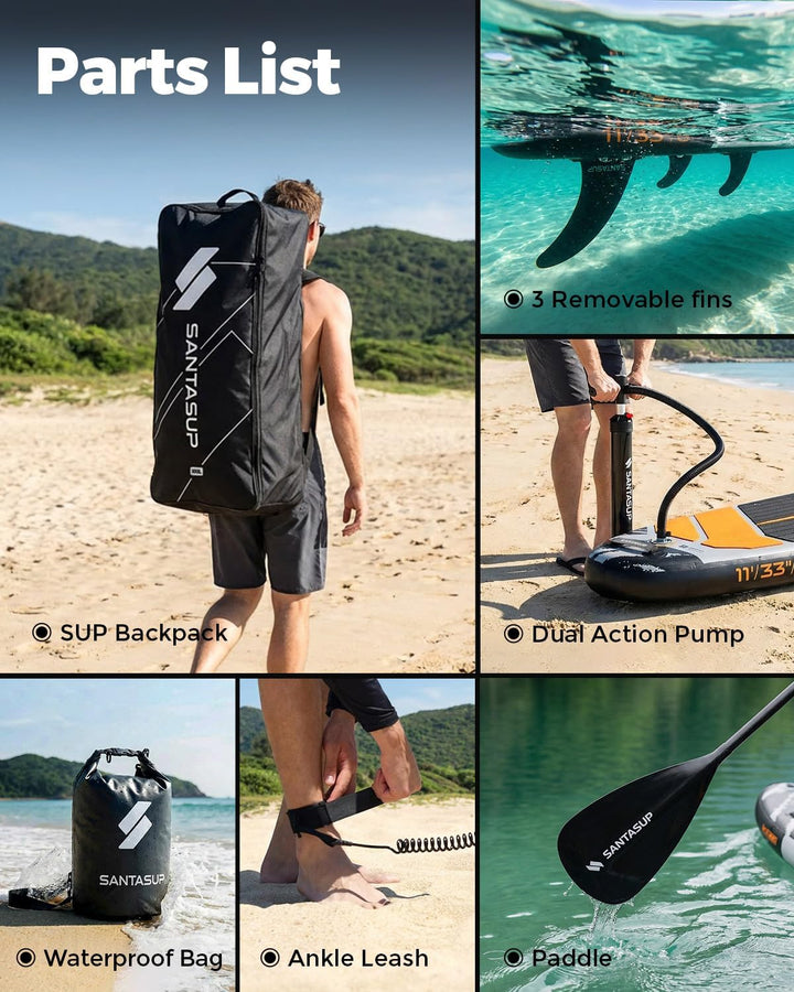 Aufblasbares Stand Up Paddle Board Surfbrett SUP Komplettes 320/335cmPaddleboard Zubehör Verstellbar
