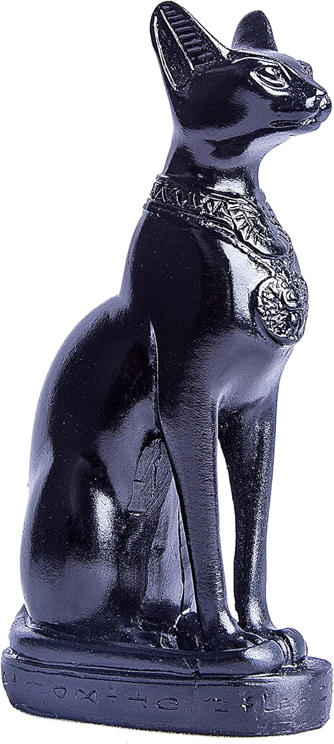 EASCHEER Ägyptische Katzengöttin Bastet, Statue, ägyptische Dekoration, 1 Stück (10,7 cm / 4,2 Zoll,