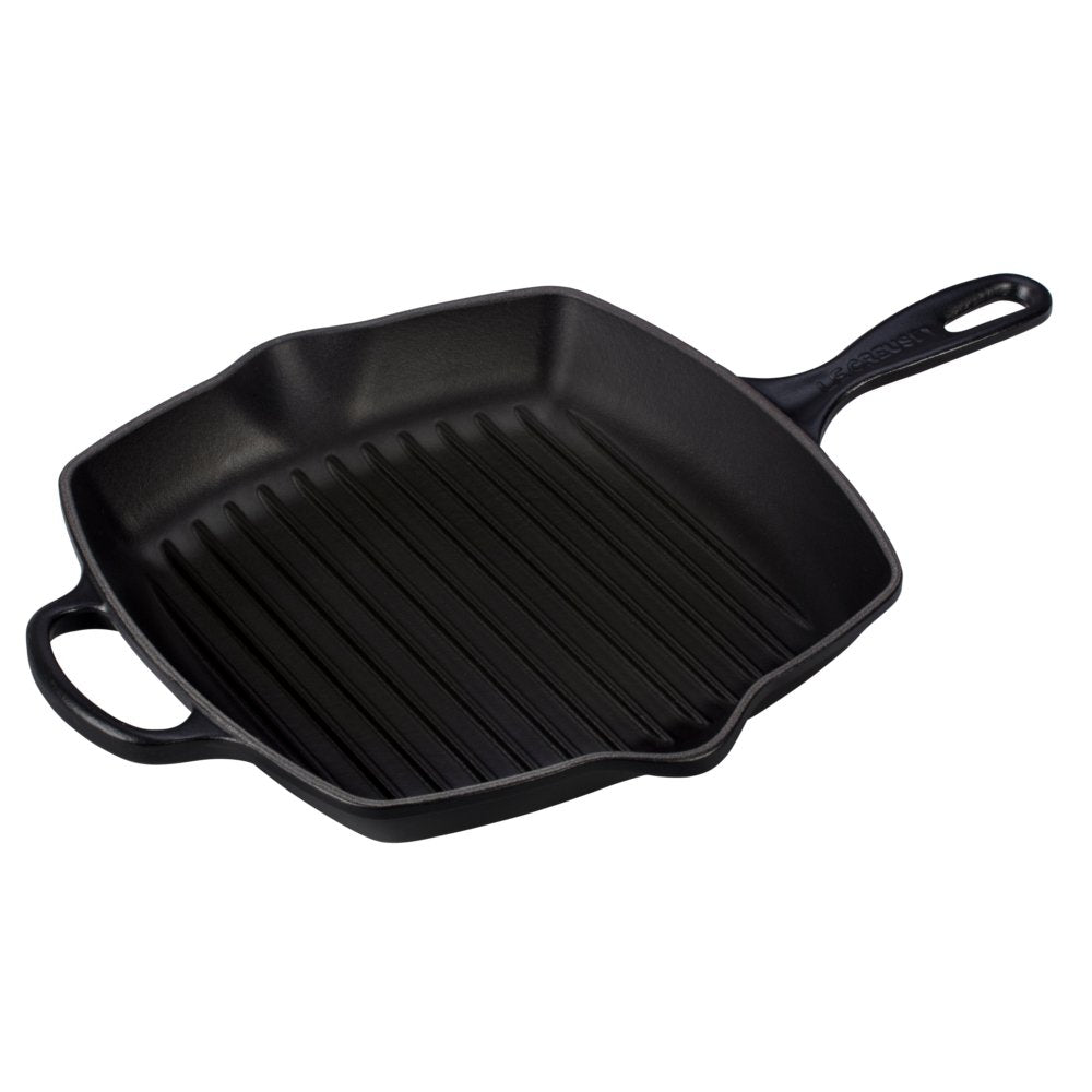 LE CREUSET Signature Gusseisen-Grillpfanne, Quadratisch, 26 cm, Für alle Herdarten inkl. Induktion g