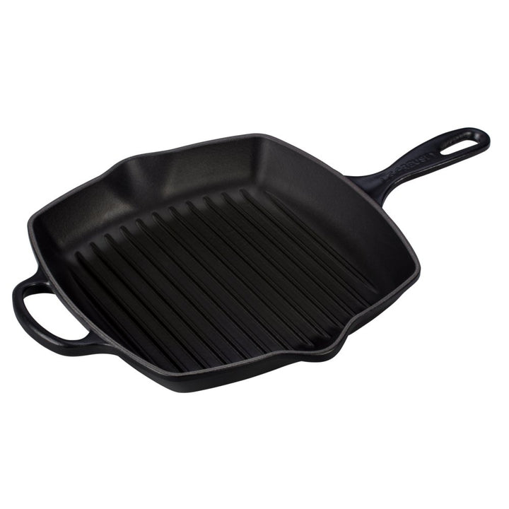 LE CREUSET Signature Gusseisen-Grillpfanne, Quadratisch, 26 cm, Für alle Herdarten inkl. Induktion g