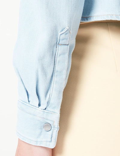BOSS Damen C_birain Blouse, Open Blue460