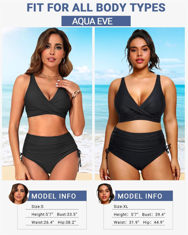 Aqua Eve Damen-Bikinioberteil, volle Abdeckung, ohne Unterteil, Push-up-Badeanzüge, Sport-BH, Badean