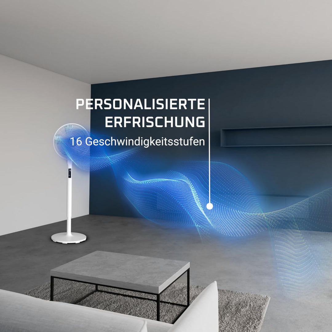 Rowenta Turbo Silence Extreme +, Standventilator mit 16 Geschwindigkeiten und 3 automatischen Modi,