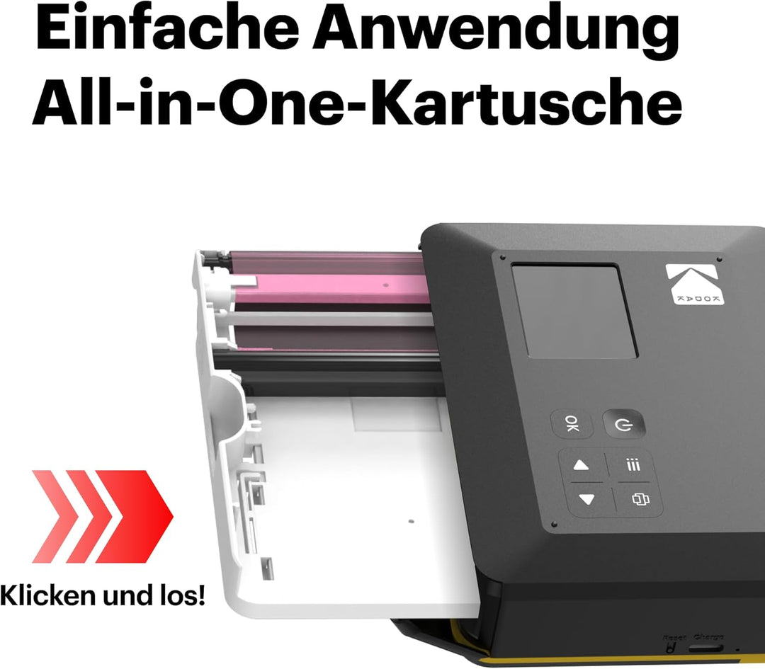 KODAK Mini Shot 3 Retro 4PASS 2-in-1 Sofortbildkamera und Fotodrucker (7,6x7,6cm) + 8 Blatts, Gelb M