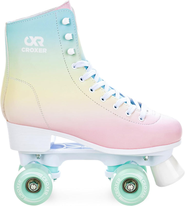 CROXER Rollschuhe Roller Skates für Kinder Erwachsene Mädchen Damen 39 (25,5cm) Alessa Rainbow, 39 (