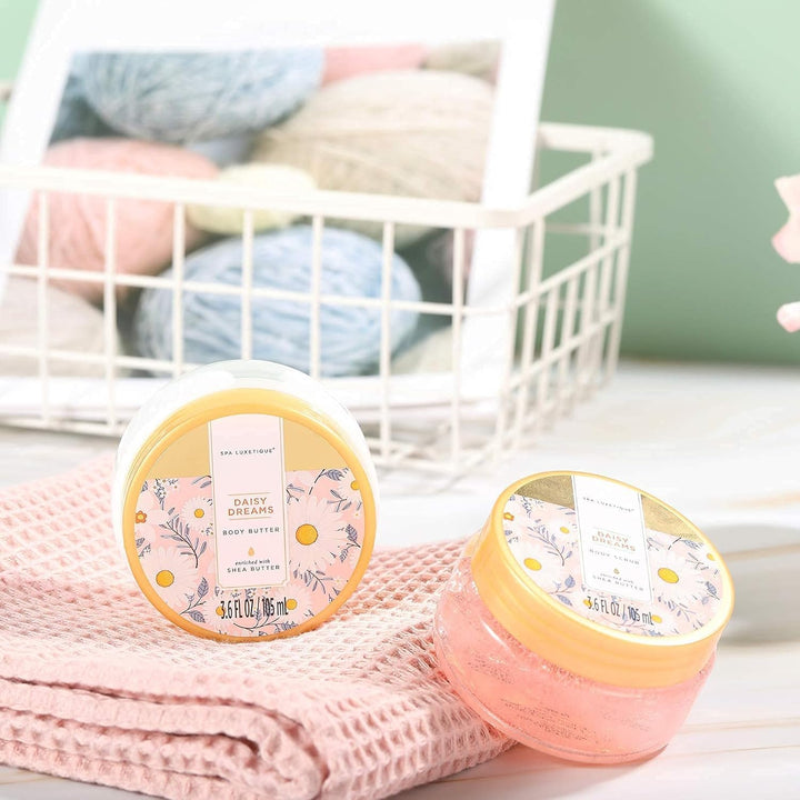 SPA LUXETIQUE Damen Bade Geschenkset - Beauty Set für Sie 12tlg Geburtstagsgeschenk, Gänseblümchendu