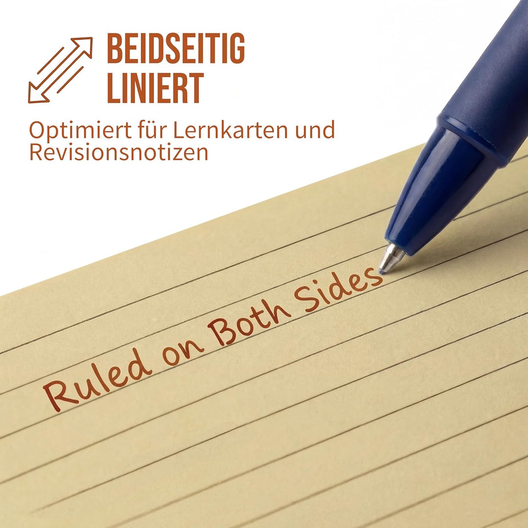 Revisionskarten, 127 x 76 mm, blanko, Karteikarten, Karteikarten, liniert, 127 x 76 mm, 300 Stück, 3