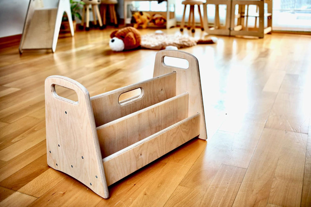 Montessori Bücherregal Medium | Bücherregal zur Aufbewahrung von Kindern | Leicht zugängliches Büche