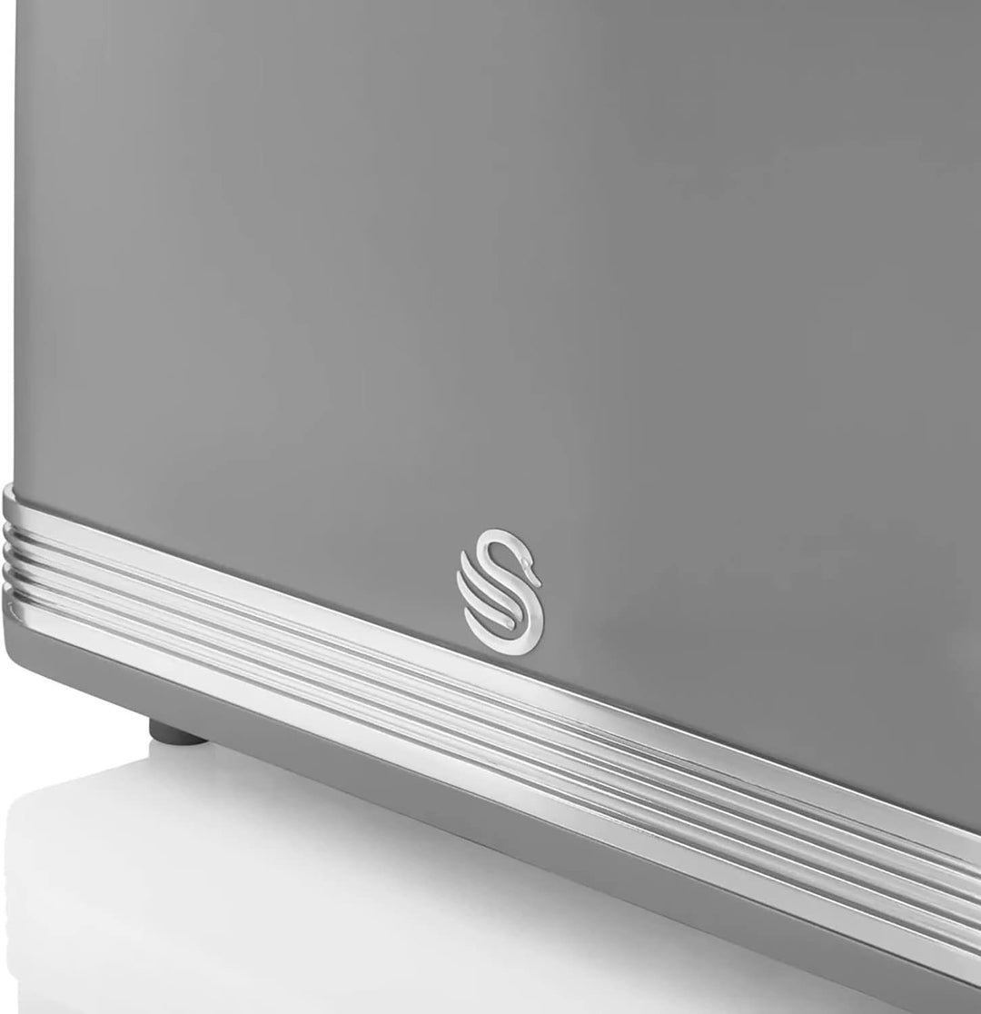 Swan Retro ST19010GRNEU 2-Scheiben-Breitschlitz-Brottoaster, Vintage Design, 3 Funktionen: Auftauen/