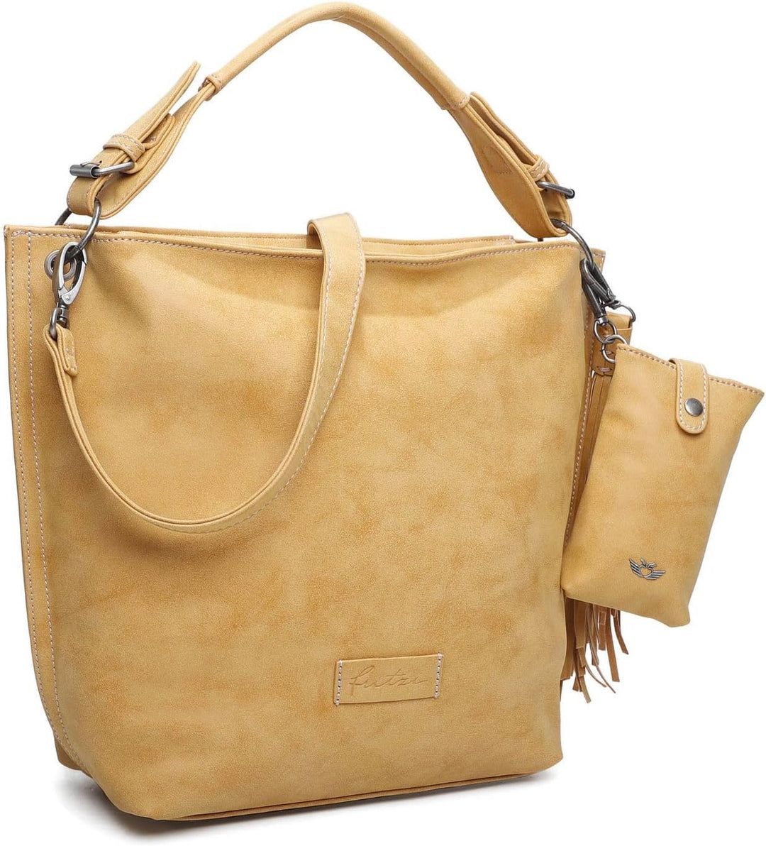 Fritzi aus Preussen Damen Fritzi 1 Big Hobo Schultertasche Honey Mustard, Honey Mustard