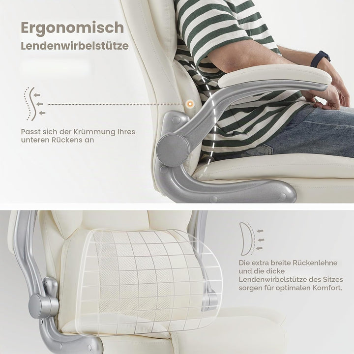 IWMH Grosser und hoher Bürostuhl 180KG, Schreibtischstuhl Ergonomisch | Chefsessel Computerstuhl mit