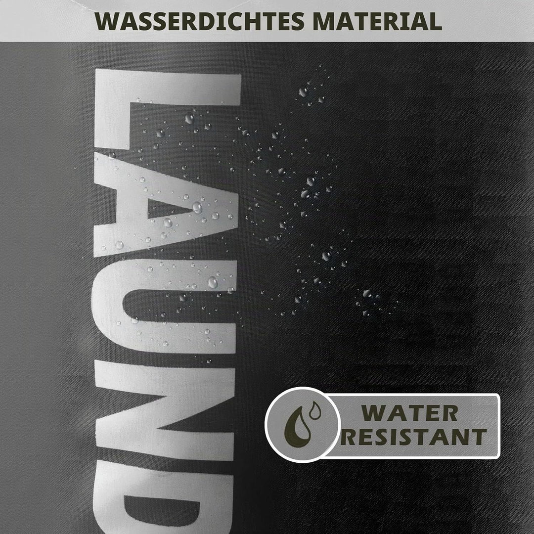 YOUDENOVA Faltbarer Wäschekorb, 115L Grosser Wäschesammler, Wäschesack mit gepolstertem Griff, Wasse