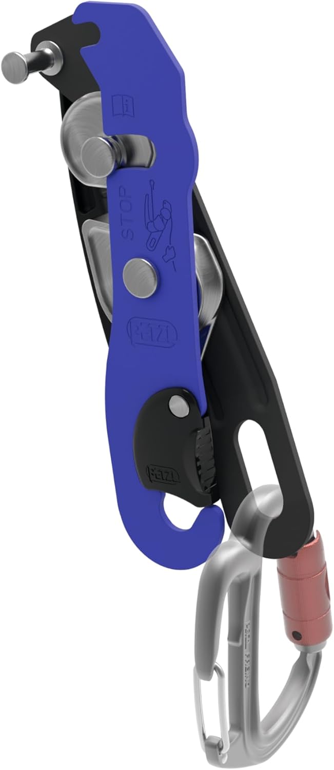 PETZL Unisex – Erwachsene Stop Abseilgerät mit Bremsassistent, Mehrfarbig, one Size