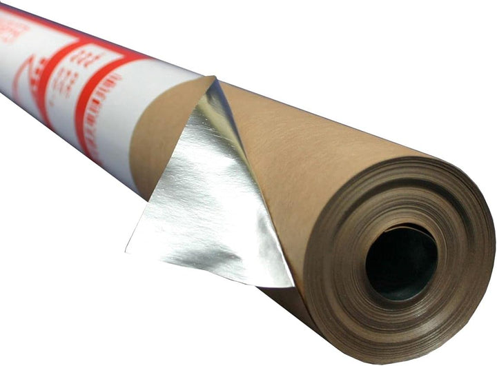 Estpuu Dampfsperre für Saunabau, Alufolie, Aluminiumfolie, B:1,25 m/L:24 m / 30 m2