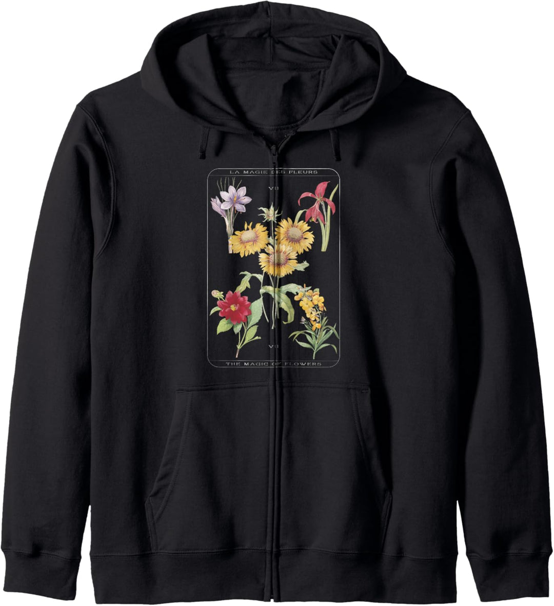 Trendy Floral Tarot Card Kapuzenjacke
