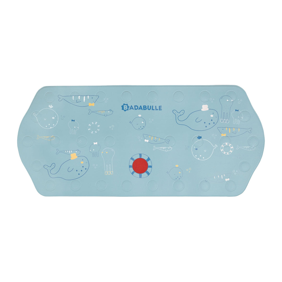 Badabulle XXL Badematte Meerestiere für Kinder, 91 x 40 cm, rutschfest & mit Temperatursensor, Meere